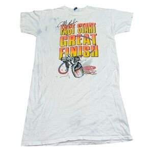 VTG 1995 Jeff Gordon Du Pont Racing Sleep Shirt CalCru White Nascar READ